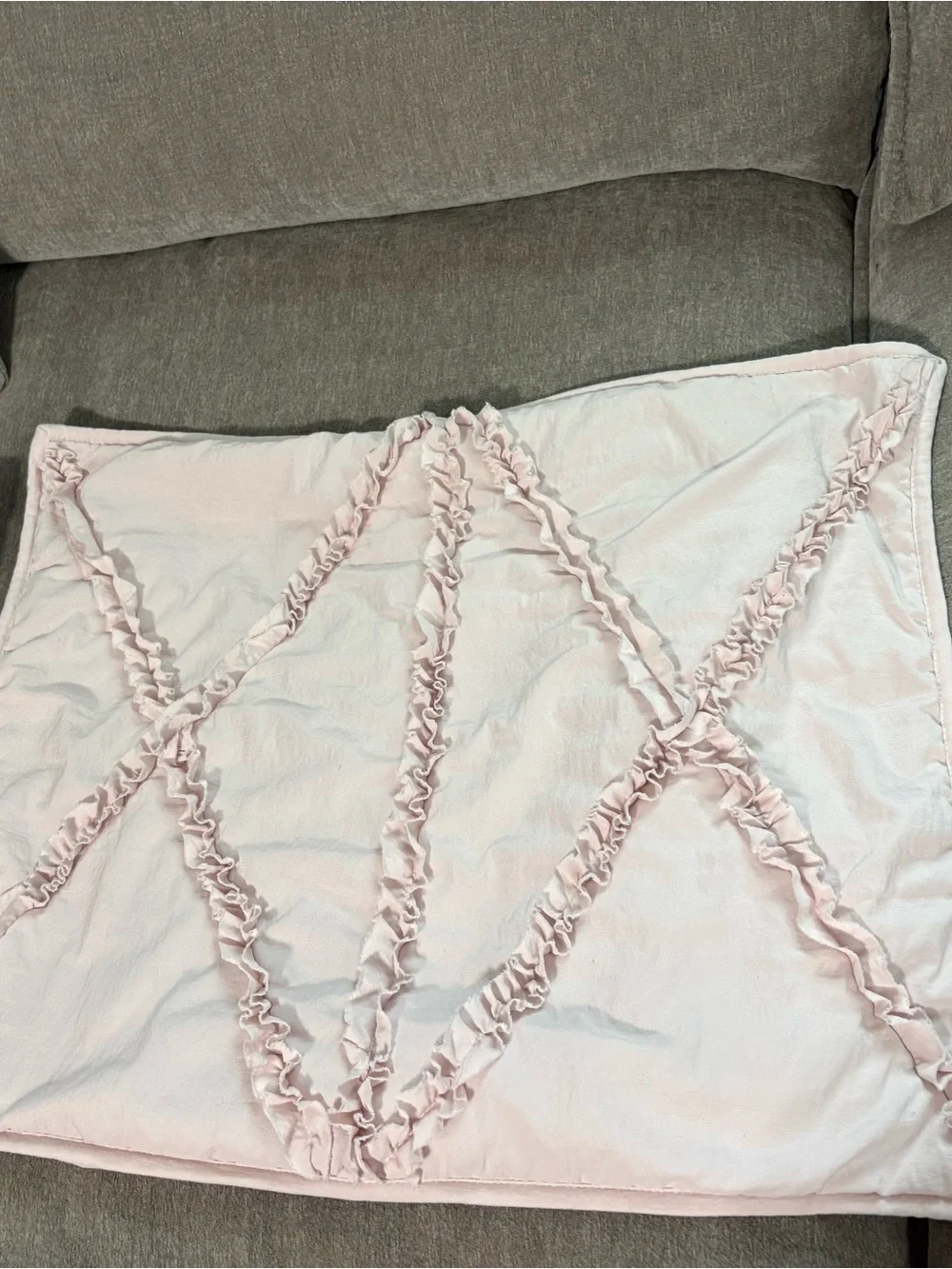 Pottery Barn Kids Casual Ruffle Pink Pillow Shams Set of 2 - Pillows not include